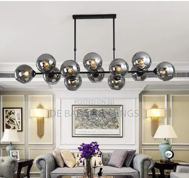 Grey Glass Balls Pendant Light - 1