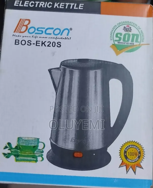 Brand New Boscon 2L Stainless Steel Electric Kettle (BOS-EK20S) - 1