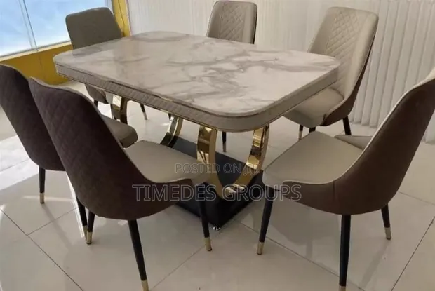 6-Seater Dining Table - Kyakkyawan Zane, Ingantaccen Ginawa - 1
