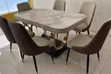 6-Seater Dining Table - Kyakkyawan Zane, Ingantaccen Ginawa - 1