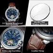Poedagar Luxury Men's Watch - Date, Week, Leather - 1