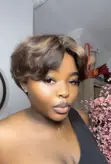 Pixie Cut Glueless Wig - Golden Brown - 3
