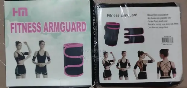 HM Adjustable Fitness Armguard / Sweat-Absorbing Arm Compression Wraps - 1