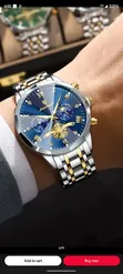Poedagar Luxury Men's Chronograph Watch - Stainless Steel Quartz - 3