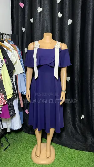 Dogon Rijiya Pink Da Navy Blue Flare Gown