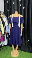 Dogon Rijiya Pink Da Navy Blue Flare Gown - 1