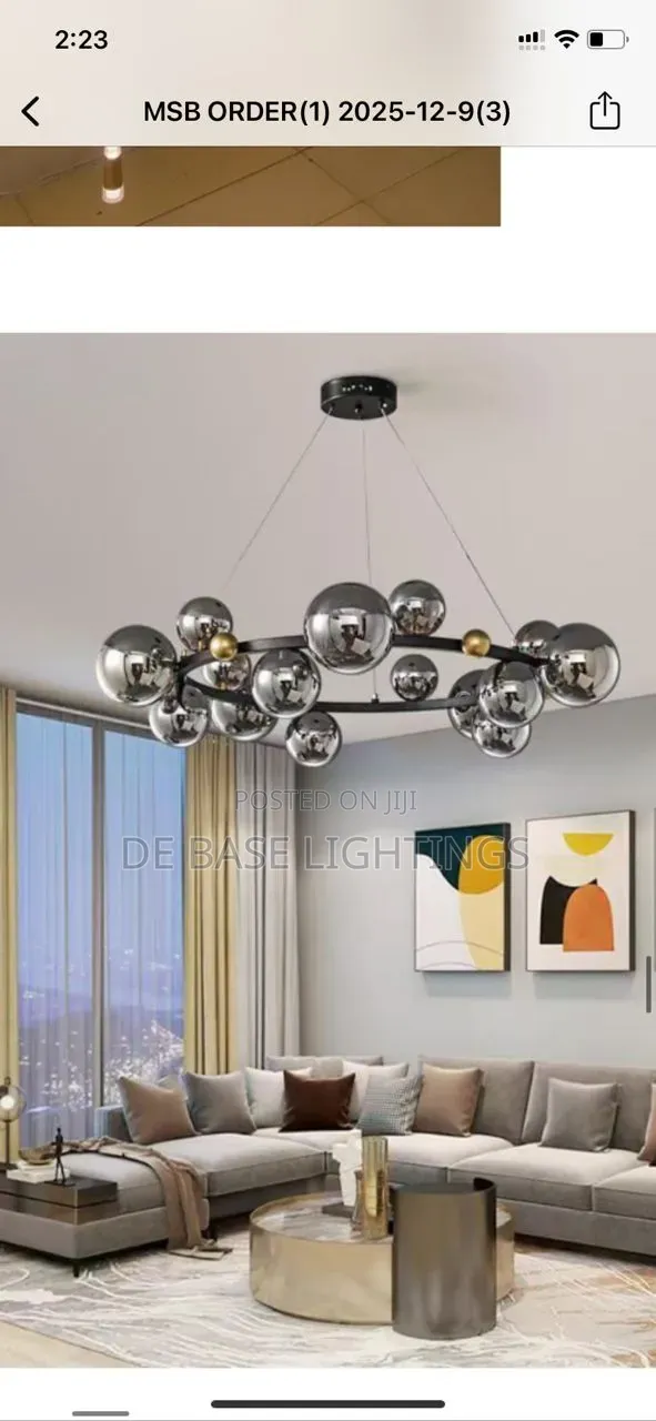 Graphite Glass Pendant Light - 1