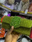 Classy Green Mosaic Kayar Aure Da Takalmi Combo - 2