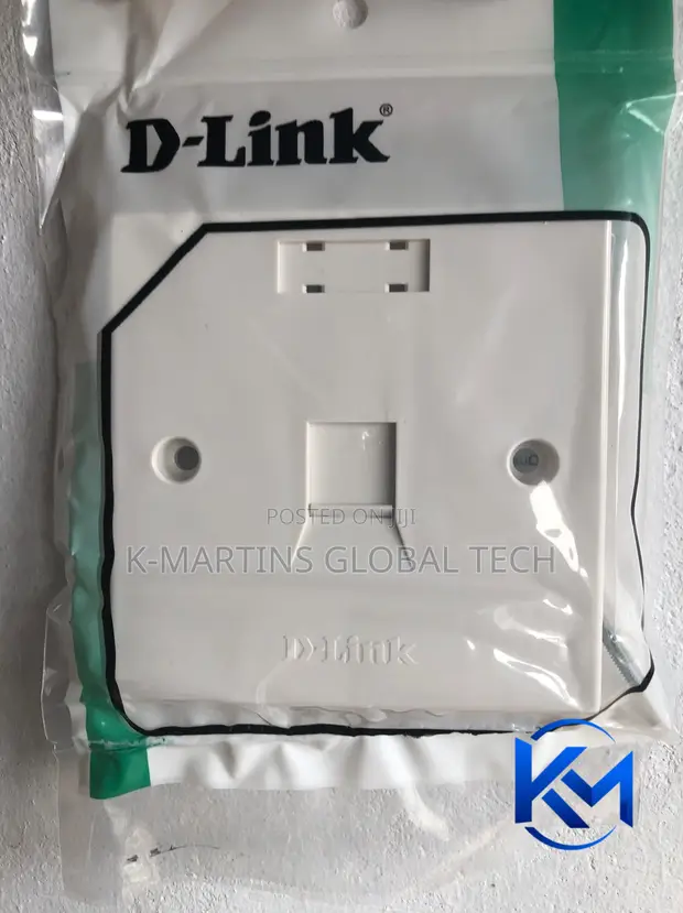 D-Link Single/Double Port RJ45 Cat6 Network Faceplate - 1
