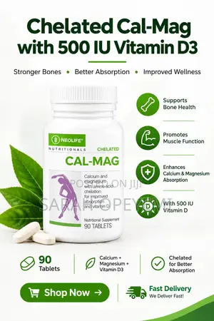Chelated Cal-Mag with 500 IU Vitamin D3 - 90 Tablets