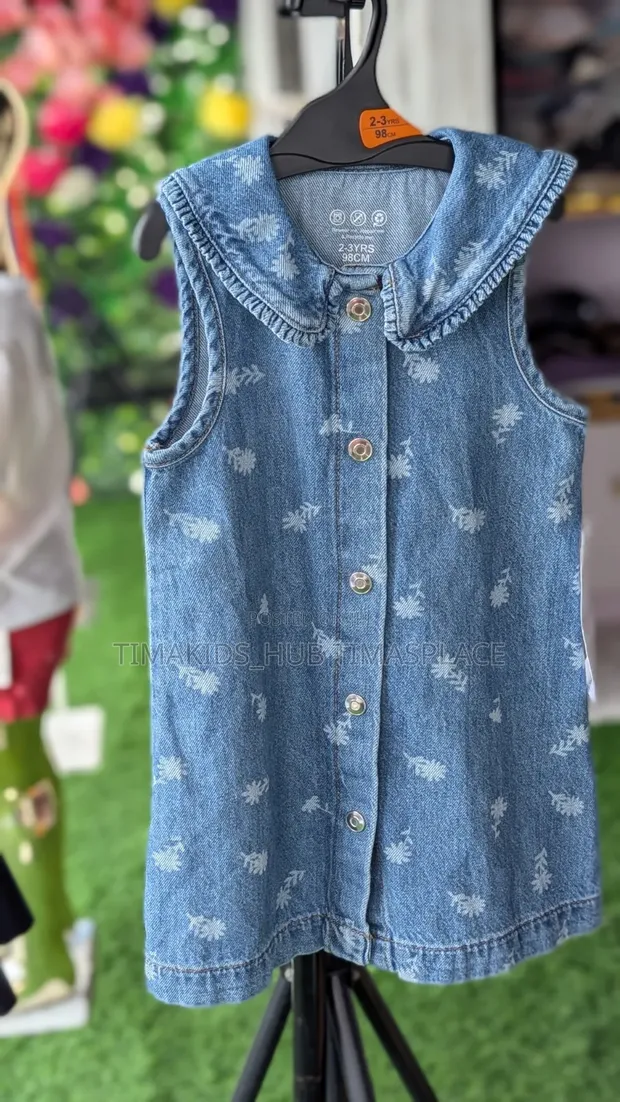 Primark Blue Denim Cape Neck Dress - 1