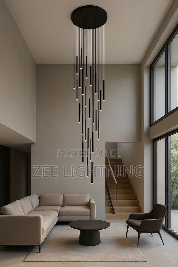 Modern LED Luxury Void Chandelier (600mm Height, 2800mm Drop, 30 Drops) - 1
