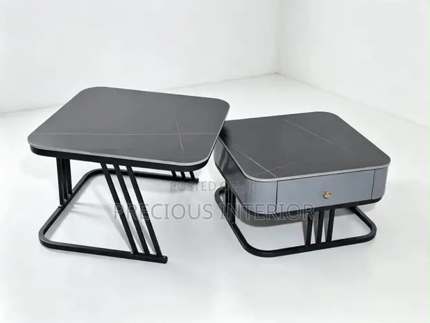 Marble Center Table with Drawer - 1