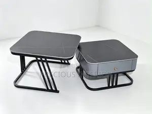 Marble Center Table with Drawer