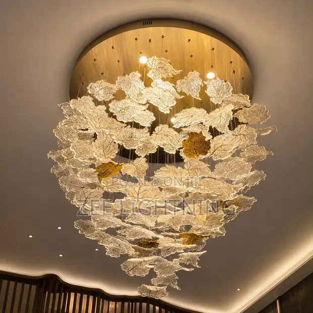 Modern LED Crystal Sparkling Leafs Chandelier (800mm) - 1