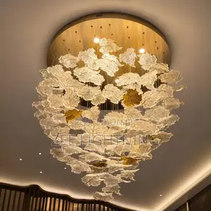 Modern LED Crystal Sparkling Leafs Chandelier (800mm)