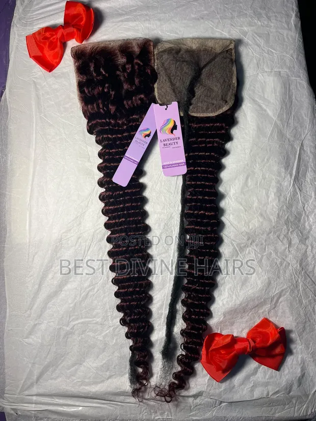 Gashin Mutum 5x5 Full Closure Deep Wave Wig (99J) - 1