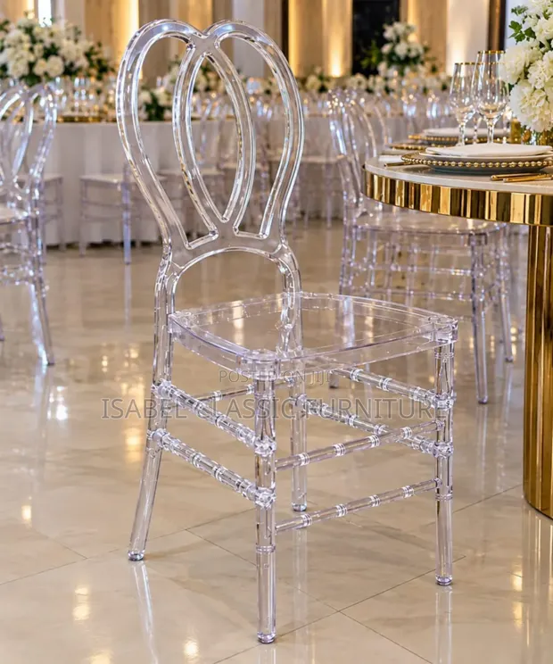 Brand New ACE Glass 2 Face Event Chairs - 1