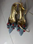Lemonade Denim Cover Heel Shoes - 1
