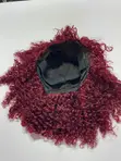 100% Human Hair Celebrity Fringe Wig - 12 Inch Burgundy - 3