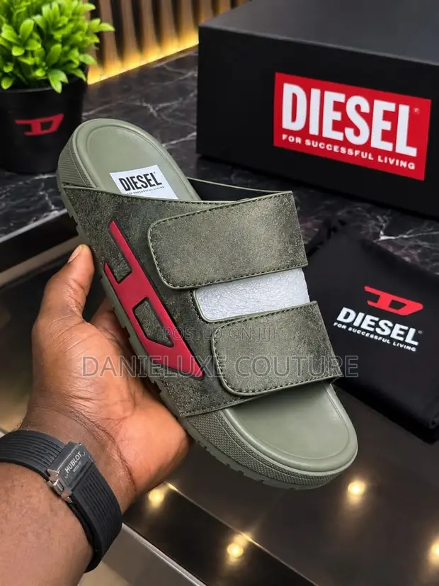 Diesel Sa-Mayah Double Strap Velcro Slides - 1