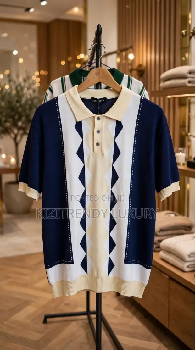 Knitted Button-Up Shirt - 1