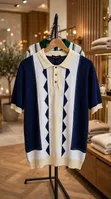 Knitted Button-Up Shirt - 1