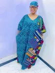Asooke Patches Bubu Maxi Dress with Scarf - 1