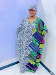 Asooke Patches Bubu Maxi Dress with Scarf - 2