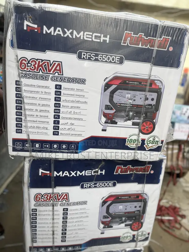 Maxmech 6.3kva Key Starter Generator - Pure Copper - 1