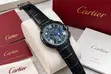 New Cartier Curren Leather Strap Chronograph Watch - 2