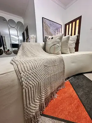 Beige Design Sofa Throw - 120cm x 180cm