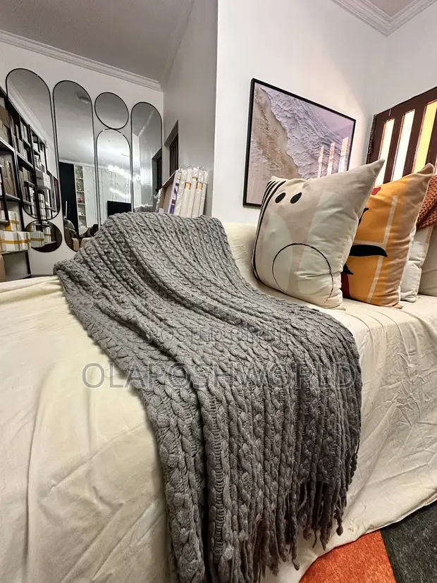 Grey Designed Sofa Throw - 120cm x 180cm - 1