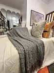 Grey Designed Sofa Throw - 120cm x 180cm - 1