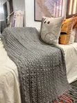 Grey Designed Sofa Throw - 120cm x 180cm - 2