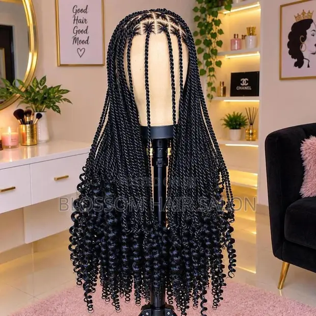 360 Full Lace Braided Wig - Twist Curls - 1