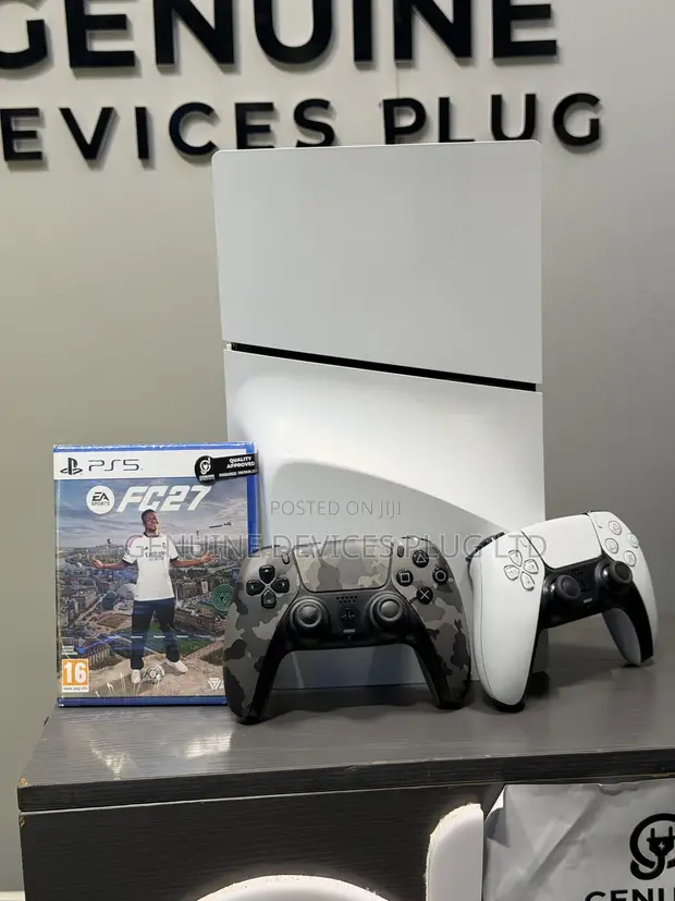 Sony PlayStation 5 Slim Console 1TB with 2 Controllers + FC27 - 1