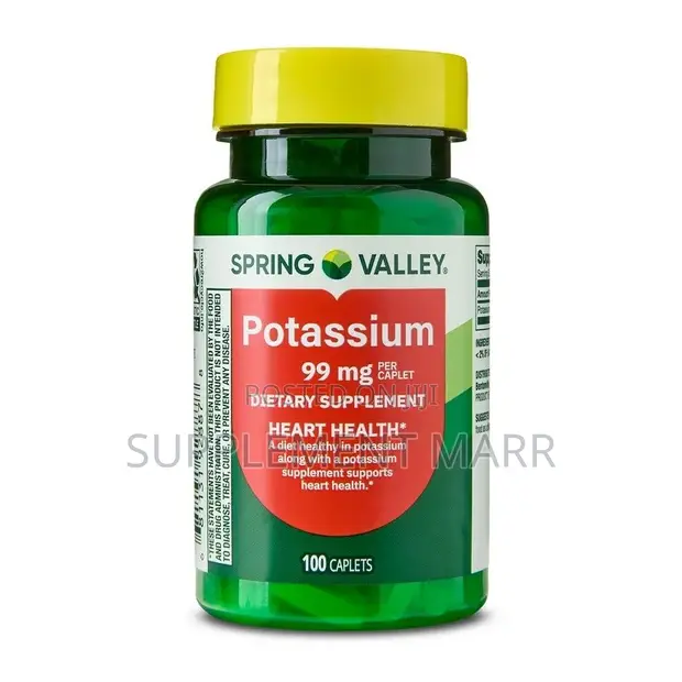 Spring Valley Potassium Heart Health Caplets, 99 Mg, 100 Count - 1
