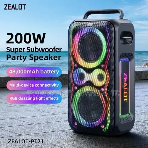 Zealot PT21 PowerBlast 200W Party Bluetooth Speaker - 1