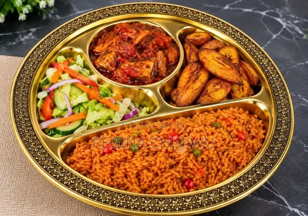 Stainless Steel 4-Partition Dinner Plate - 1