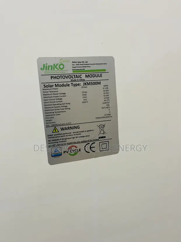 500W Jinko Mono Solar Panels - Sabon Abu - 1