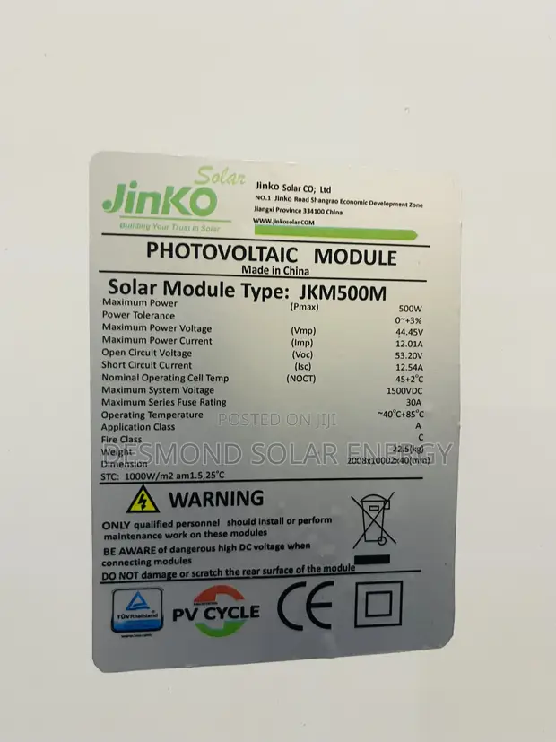 Jinko 500W Solar Panel - Brand New - 1