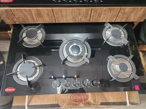 Kimax 5 Mai Kona Gilashin Tempered Hob Mai Shigarwa - Baƙi