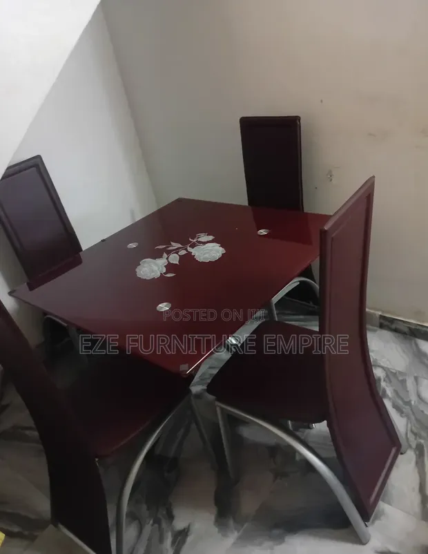 Tampered Glass Square Dining Table (Seats 4) - 1