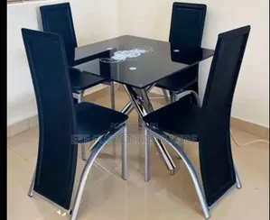 Tampered Glass Square Dining Table (Seats 4)