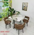 Stylish 4-Seater Marble Dining Set - 1