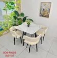 Stylish 4-Seater Marble Dining Set - 2