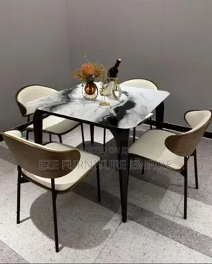 Luxury Marble Dining Set - 4 Seaters