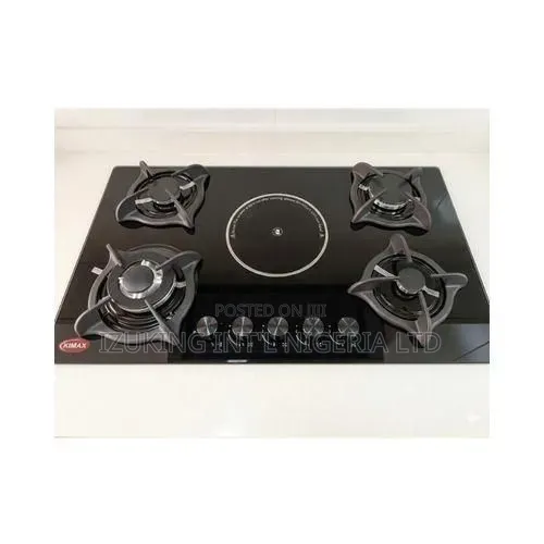 Kimax 5-Burner Gilashin da aka gina a ciki na Gas Cooker - 1