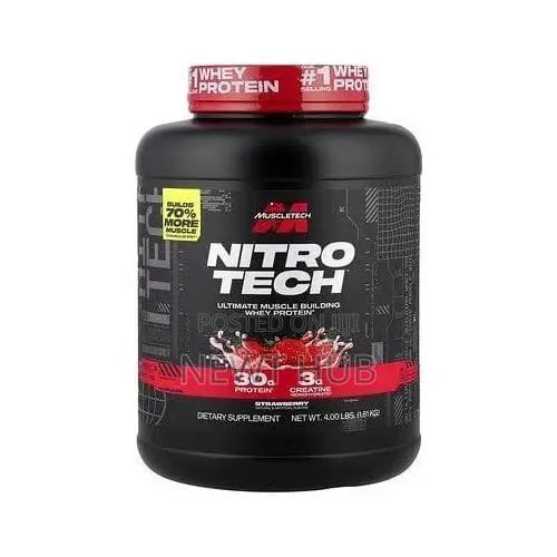 MuscleTech Nitro-Tech Whey Protein Powder - Strawberry - 1